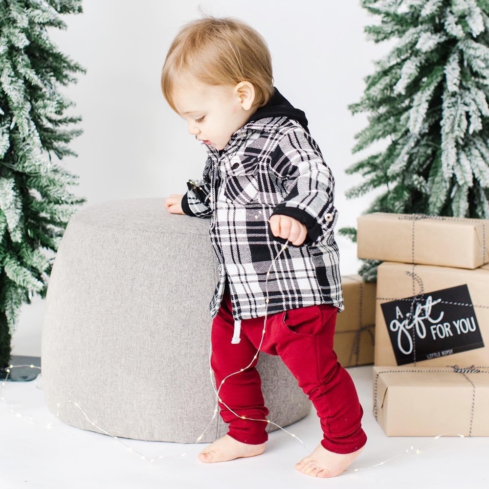🖤 Little Bipsy Double Lined Winter Hooded Flannel 18-24 months 🖤